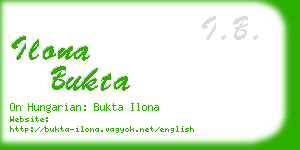 ilona bukta business card